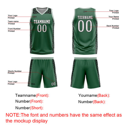 Custom Green Black Basketball Jersey Uniform Suit Printed Your Logo Name Number