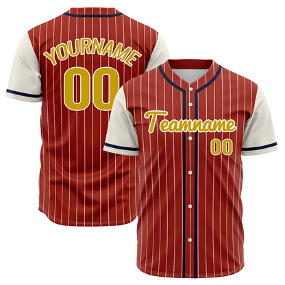 Custom Red Off White Hip Hop Baseball Jersey Stitched Printed - Personalized Name Number Shirts #BB-0919-0089