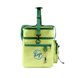 Custom Green White All-Over Print Double Layer Insulated Cooler Bag - Waterproof 600D Oxford Picnic Tote for Team Events & Outdoor BBQ