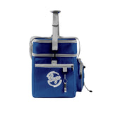 Portable Double Layer Cooler Bag - Waterproof Insulated Picnic Tote for Camping & Family Outings Blue Grey