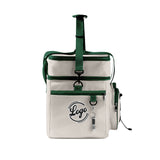 Custom Grey Green All-Over Print Double Layer Insulated Cooler Bag - Waterproof 600D Oxford Picnic Tote for Team Events & Outdoor BBQ