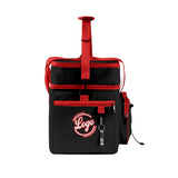 Portable Double Layer Cooler Bag - Waterproof Insulated Picnic Tote for Camping & Family Outings Black Red