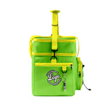 Custom Green Yellow All-Over Print Double Layer Insulated Cooler Bag - Waterproof 600D Oxford Picnic Tote for Team Events & Outdoor BBQ