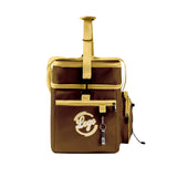 Custom Brown Yellow All-Over Print Double Layer Insulated Cooler Bag - Waterproof 600D Oxford Picnic Tote for Team Events & Outdoor BBQ