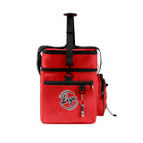 Custom Red Black All-Over Print Double Layer Insulated Cooler Bag - Waterproof 600D Oxford Picnic Tote for Team Events & Outdoor BBQ