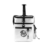Custom White Black All-Over Print Double Layer Insulated Cooler Bag - Waterproof 600D Oxford Picnic Tote for Team Events & Outdoor BBQ