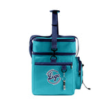 Custom Cyan Blue All-Over Print Double Layer Insulated Cooler Bag - Waterproof 600D Oxford Picnic Tote for Team Events & Outdoor BBQ