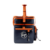 Portable Double Layer Cooler Bag - Waterproof Insulated Picnic Tote for Camping & Family Outings Blue Orange