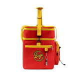 Custom Red Yellow All-Over Print Double Layer Insulated Cooler Bag - Waterproof 600D Oxford Picnic Tote for Team Events & Outdoor BBQ