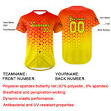 Custom Red Yellow Baseball Jersey Personalized Gradient Team Uniforms Shirt with Name Number