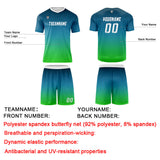 Custom Olive Green Blue Green Uniform Jersey Kids Adults Personalized Set Jersey Shirt