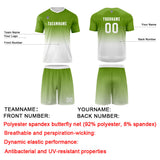 Custom Olive Green White Uniform Jersey Kids Adults Personalized Set Jersey Shirt