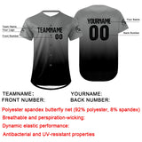 Custom Gray Black Baseball Jersey Personalized Gradient Team Uniforms Shirt with Name Number
