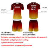 Custom Red Orange Yellow Uniform Jersey Kids Adults Personalized Set Jersey Shirt