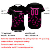 Custom Black Rose Pink Baseball Jersey Personalized Gradient Team Uniforms Shirt with Name Number
