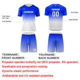 Custom Blue White Uniform Jersey Kids Adults Personalized Set Jersey Shirt