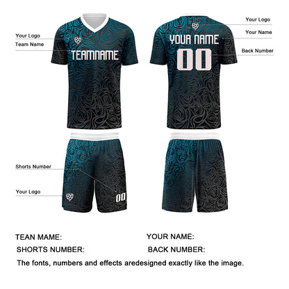 Custom Blue Silver Uniform Jersey Kids Adults Personalized Set Jersey Shirt