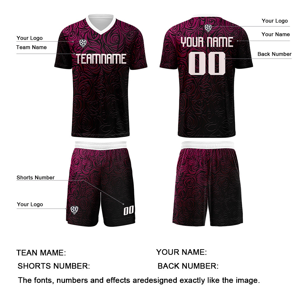 Custom Pink Silver Uniform Jersey Kids Adults Personalized Set Jersey Shirt