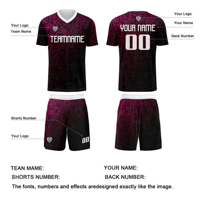 Custom Pink Silver Uniform Jersey Kids Adults Personalized Set Jersey Shirt