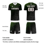Custom Green Silver Uniform Jersey Kids Adults Personalized Set Jersey Shirt