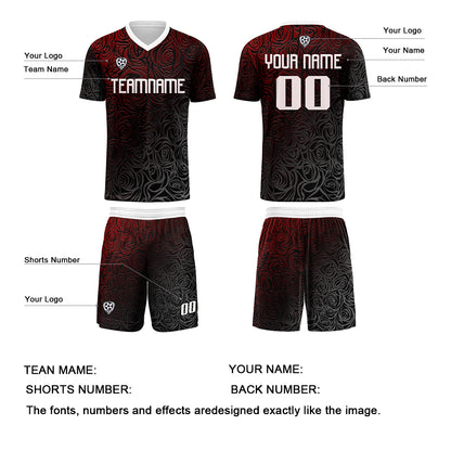 Custom Red Silver Uniform Jersey Kids Adults Personalized Set Jersey Shirt