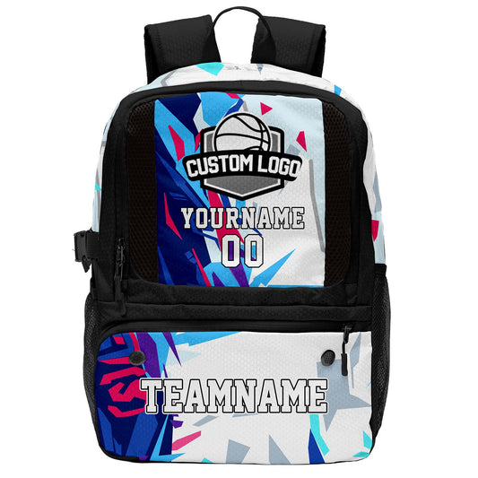Custom Black Basketball Soccer Backpack Personalized Player Names - Numbers & Team Logo #150-BP-0914-0001