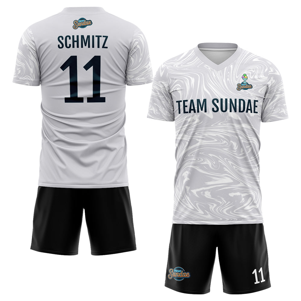 Custom Soccer Uniform Jersey Kids Adults Personalized Set Jersey Grey