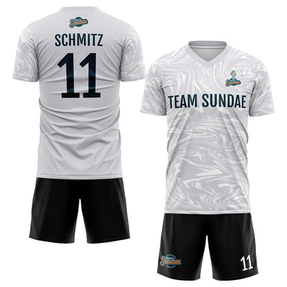 Custom Soccer Uniform Jersey Kids Adults Personalized Set Jersey Grey