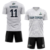 Custom Soccer Uniform Jersey Kids Adults Personalized Set Jersey Grey