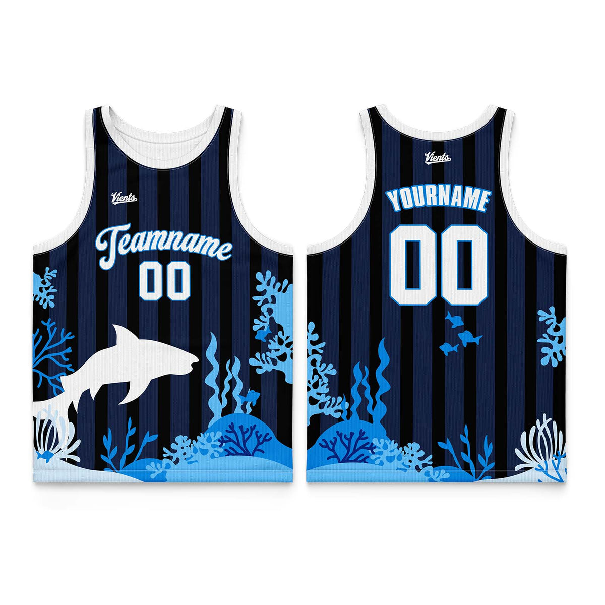 Custom Light Blue White Dark Blue Wide Shoulder Basketball Jersey, Breathable Mesh Team Uniform for Adult & Yout