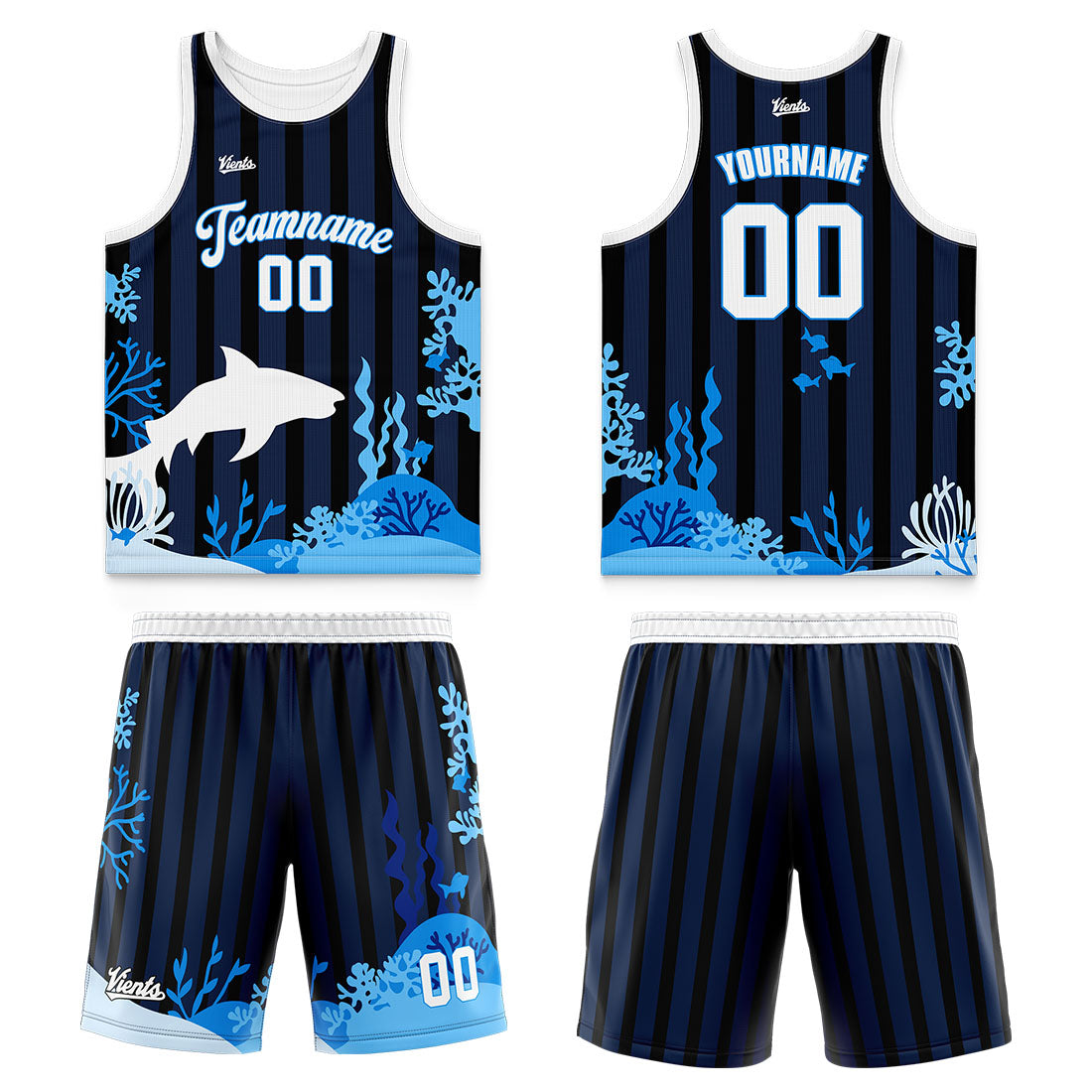 Custom Light Blue White Dark Blue Wide Shoulder Basketball Jersey, Breathable Mesh Team Uniform for Adult & Yout