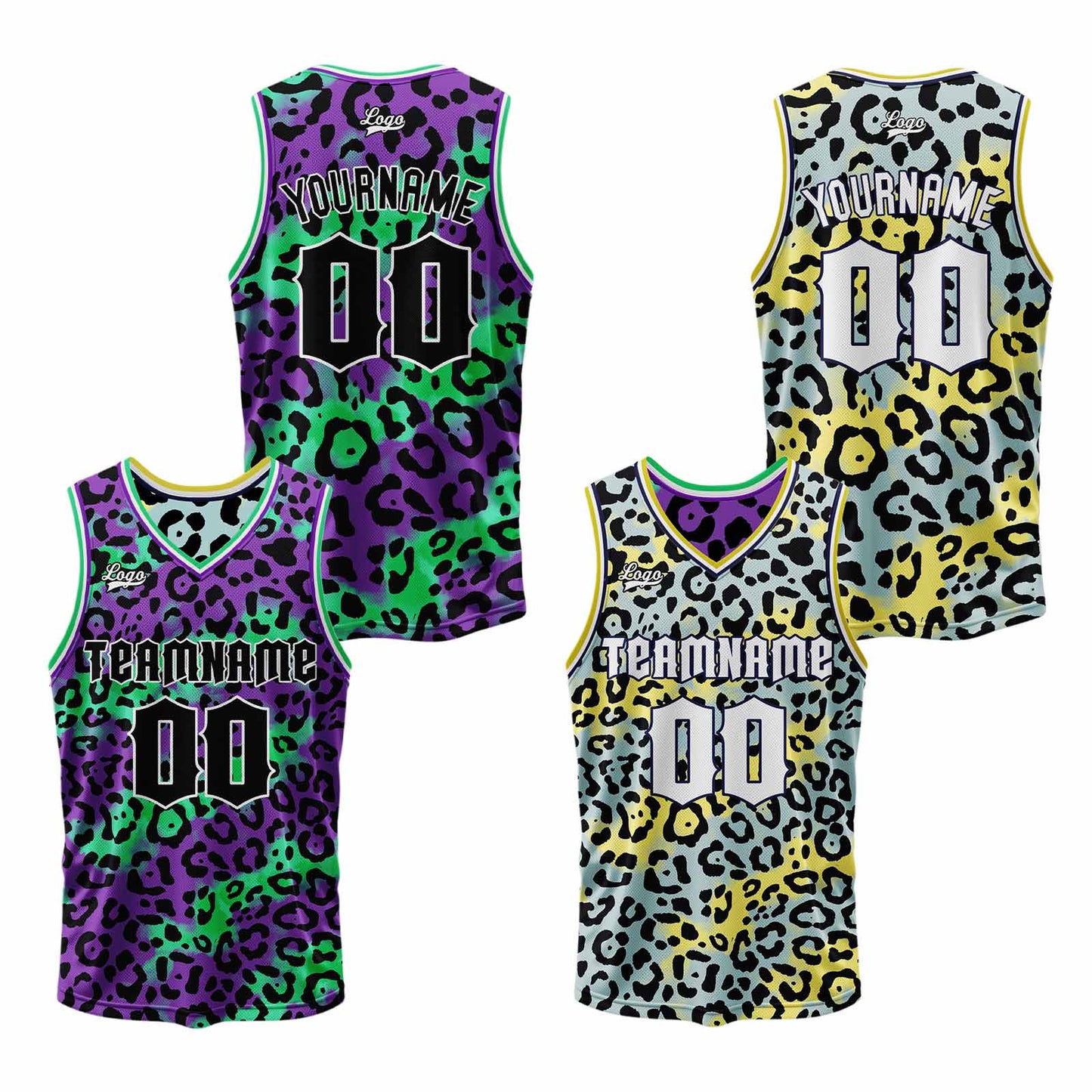 Custom Purple Iceberg Blue Reversible Basketball Suit for Adults and Kids Personalized Jersey