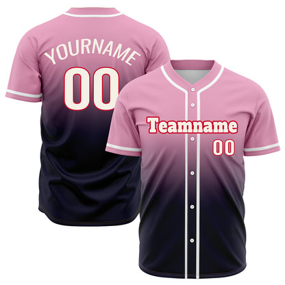 Custom Pink Black Hip Hop Baseball Jersey Stitched Printed - Personalized Name Number Shirts #BB-0919-0082