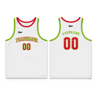 Custom Yellow White Wide Shoulder Basketball Jersey, Breathable Mesh Team Uniform for Adult & Yout