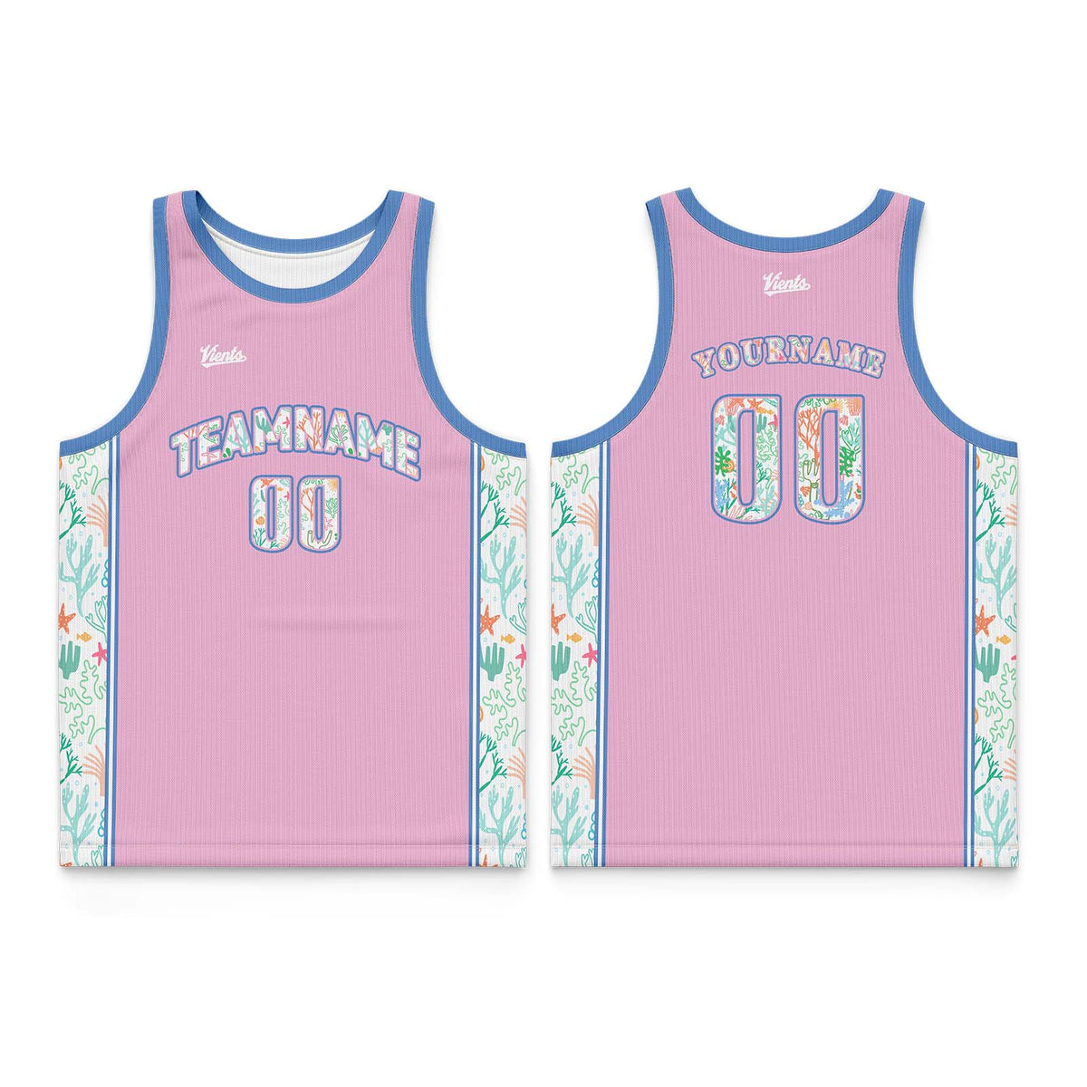 Custom Pink Wide Shoulder Basketball Jersey, Breathable Mesh Team Uniform for Adult & Yout