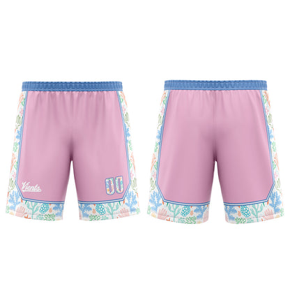 Custom Pink Wide Shoulder Basketball Jersey, Breathable Mesh Team Uniform for Adult & Yout