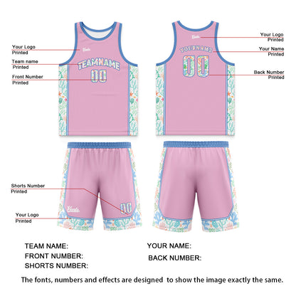 Custom Pink Wide Shoulder Basketball Jersey, Breathable Mesh Team Uniform for Adult & Yout