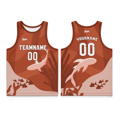 Custom Blue Orange Wide Shoulder Basketball Jersey, Breathable Mesh Team Uniform for Adult & Yout
