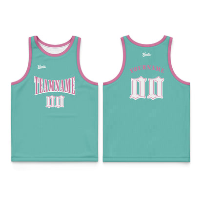 Custom Aqua Blue Wide Shoulder Basketball Jersey, Breathable Mesh Team Uniform for Adult & Yout
