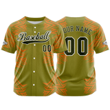 Custom Green Button Down Baseball Jersey for Men Women Adult Youth Print Name Number Logo