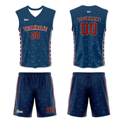 Custom Blue Thin Strap Basketball Jersey, Breathable Mesh Training Uniform for Adults & Youth