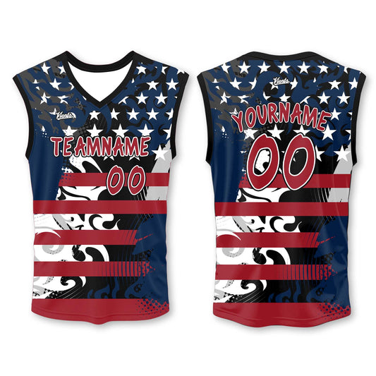 Custom Black Red Blue Wide Shoulder Basketball Jersey - Breathable Mesh Team Uniform for Adult & Yout