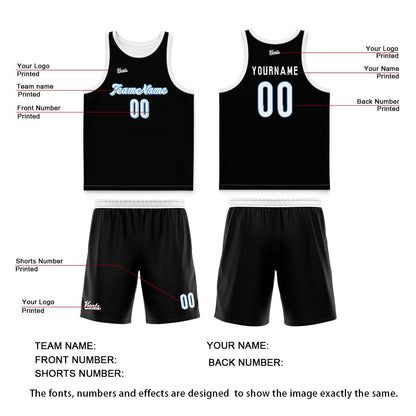 Custom Aqua Blue Black Wide Shoulder Basketball Jersey, Breathable Mesh Team Uniform for Adult & Yout