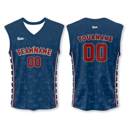 Custom Blue Red Wide Shoulder Basketball Jersey - Breathable Mesh Team Uniform for Adult & Yout