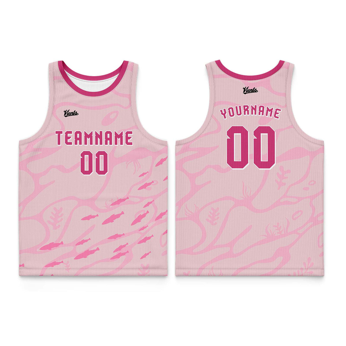 Custom Pink Wide Shoulder Basketball Jersey, Breathable Mesh Team Uniform for Adult & Yout