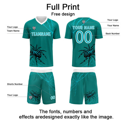 Custom Dark Green Soccer Uniform Jersey Kids Adults Personalized Set Jersey Shirt