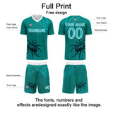 Custom Dark Green Soccer Uniform Jersey Kids Adults Personalized Set Jersey Shirt