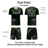 Custom Green Soccer Uniform Jersey Kids Adults Personalized Set Jersey Shirt