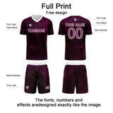 Custom Purple Soccer Uniform Jersey Kids Adults Personalized Set Jersey Shirt