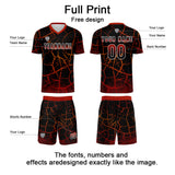 Custom Black Red Soccer Uniform Jersey Kids Adults Personalized Set Jersey Shirt